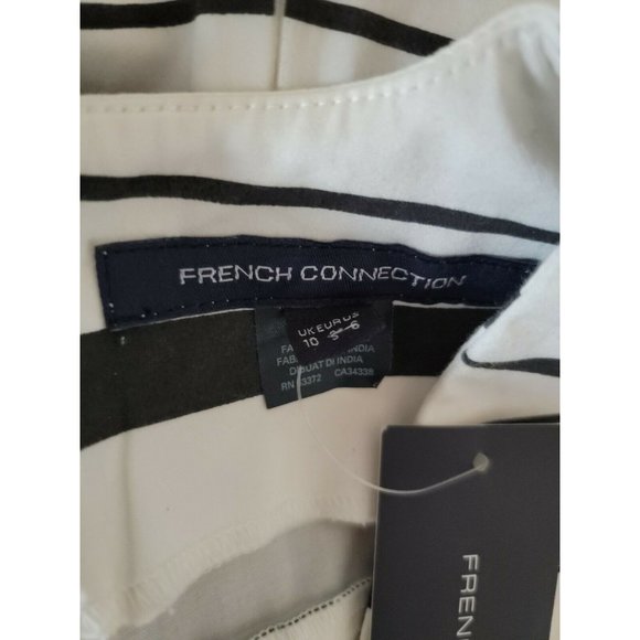 FRENCH CONNECTION SLEEVELESS JOSHUA STRIPE FIT & FLARE MINI DRESS sz 6 US 10 UK - Picture 7 of 10